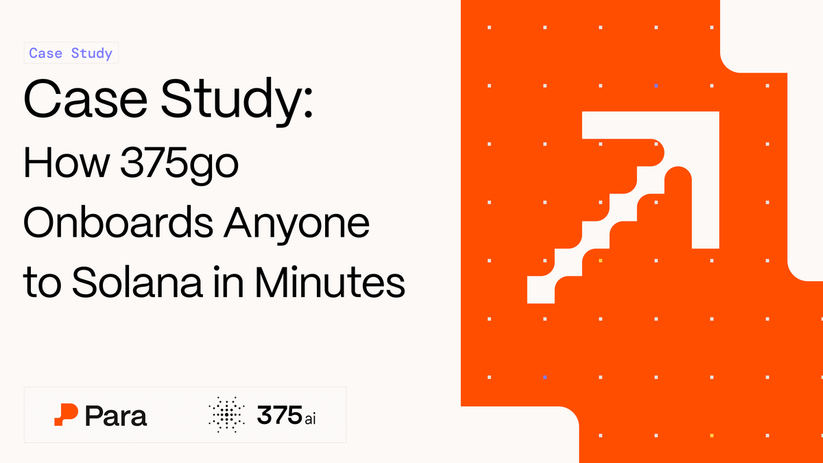How 375go Simplified Solana Mobile Onboarding with Para's Wallet-as-a-Service Platform