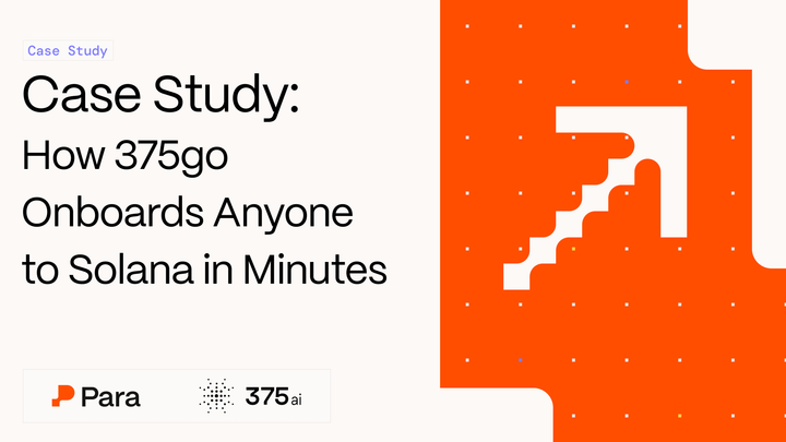 How 375go Simplified Solana Mobile Onboarding with Para's Wallet-as-a-Service Platform